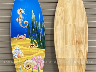 Ván lướt sóng decor chủ đề Đại Dương - Hoàng Hôn cao 90cm [Gỗ dày - chuẩn đẹp] VLS-12